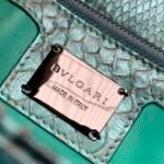 BVLGARI Serpenti Forever MaxiChain Medium Shoulder Bag Pearlescent Afterglow Aquamarine Blue Python Exotic Leather Crossbody Bag BVLGARI Serpenti Forever MaxiChain Medium Shoulder Bag Pearlescent Afterglow Aquamarine Blue Python Exotic Leather Crossbody Bag