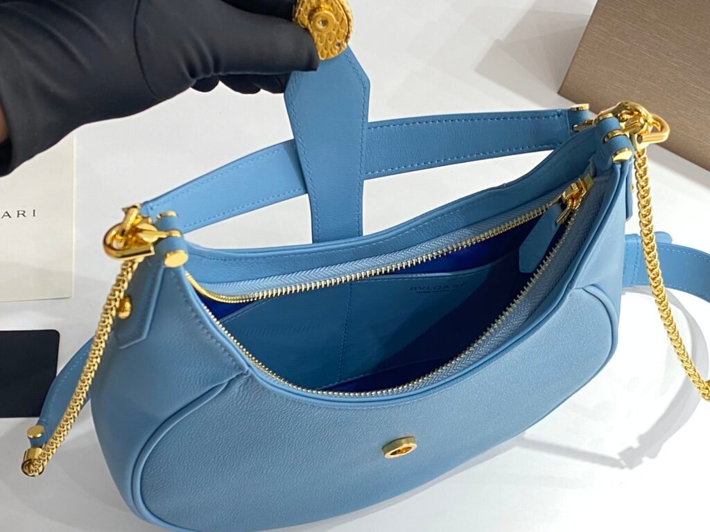 BVLGARI Serpenti Ellipse Large Crossbody Bag Calf Leather Crescent Shoulder Bag with Snakehead Closure 4 Colors – Image 8 BVLGARI Serpenti Ellipse Large Crossbody Bag Calf Leather Crescent Shoulder Bag with Snakehead Closure 4 Colors – Image 8