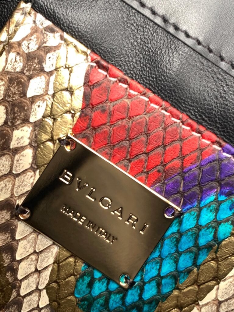 BVLGARI Serpenti Forever Shoulder Bag Rare Lunar Multi-Color Python Leather Crossbody Bag with Snakehead Buckle 20cm/27cm – Image 10 BVLGARI Serpenti Forever Shoulder Bag Rare Lunar Multi-Color Python Leather Crossbody Bag with Snakehead Buckle 20cm/27cm – Image 10