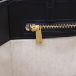 Celine Cabas Thais Tote Bag 31cm Textile and Calfskin Leather Premium Commuter & Travel Shopping Bag 9