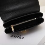 CELINE Triomphe Mirror Patent Leather Top Handle Bag 20cm Calfskin Small Trapezoid Kelly Handbag Crossbody Shoulder Purse 9