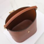 CELINE Triomphe Bucket Bag 28cm Calfskin Smooth Leather Shoulder Bag for Women with Adjustable Crossbody Strap 9