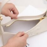 CELINE Triomphe Embossed Calfskin Shoulder Bag Matte Leather Mini Hobo Underarm Bag Handbag for Women 9