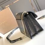 BVLGARI Serpenti Forever Luxury Shoulder Bag 19cm Metallic Karung Skin Crossbody Handbag with Iconic Snakehead Enamel Clasp BVLGARI Serpenti Forever Luxury Shoulder Bag 19cm Metallic Karung Skin Crossbody Handbag with Iconic Snakehead Enamel Clasp