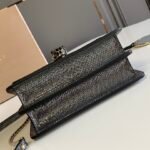 BVLGARI Serpenti Forever Luxury Shoulder Bag 19cm Metallic Karung Skin Crossbody Handbag with Iconic Snakehead Enamel Clasp BVLGARI Serpenti Forever Luxury Shoulder Bag 19cm Metallic Karung Skin Crossbody Handbag with Iconic Snakehead Enamel Clasp