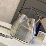 BVLGARI Serpenti Forever Metallic Karung Leather Bucket Bag 16cm Exotic Drawstring Crossbody and Top Handle Handbag with Signature Snakehead Closure BVLGARI Serpenti Forever Metallic Karung Leather Bucket Bag 16cm Exotic Drawstring Crossbody and Top Handle Handbag with Signature Snakehead Closure