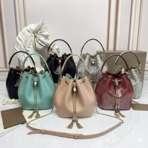 BVLGARI Serpenti Forever Luxury Bucket Bag Genuine Leather Python Skin Drawstring Shoulder Bag BVLGARI Serpenti Forever Luxury Bucket Bag Genuine Leather Python Skin Drawstring Shoulder Bag
